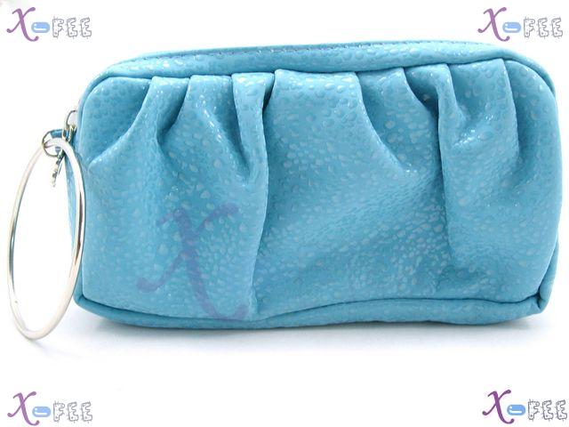 bag00106 Accessory Woman Handbag Purse Light Blue Leather Leopard Cosmetic Evening Bag 1