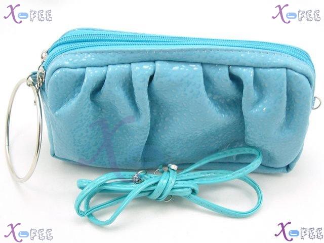 bag00106 Accessory Woman Handbag Purse Light Blue Leather Leopard Cosmetic Evening Bag 4