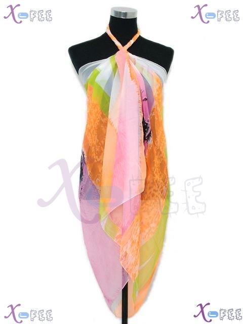 estj00005 New Cover-up Wrap Skirt Shawl Hawaii Beach Sarong Multi-color 70*37 Woman Scarf 3