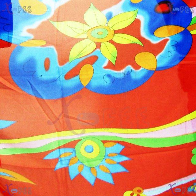 estj00273 Hawaii Cover-up Wrap Multi-color Abstract Western Beach Sarong Swimwear Scarf 4