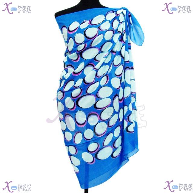 estj00301 Hawaii Woman Wrap Cover-up Scarf Swimwear Oval Circle Italy Muslin Beach Sarong 3