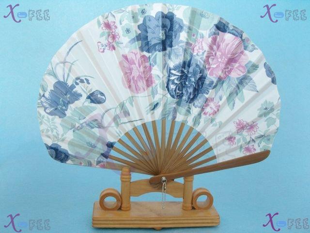 fan00056 New Chinese Ethnicities Design Craft Flower Silk Collection Ornament Folding Fan 1