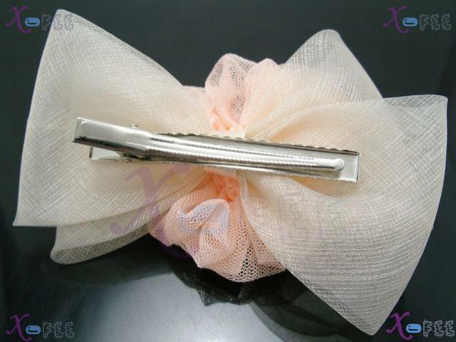 fj00233 New Wedding Flower Bowknot Fashion Craftworks Design  Pearl Imitation Barrette 2