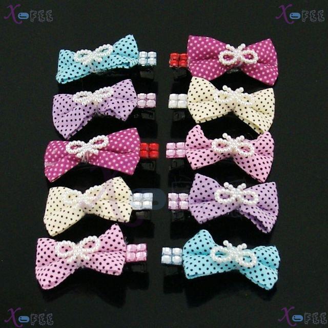 fjpf00013 Girl 5 Pairs Bowknot Fashion Jewelry NEW Wholesale 10 PCS Hair Clips Barrettes 1