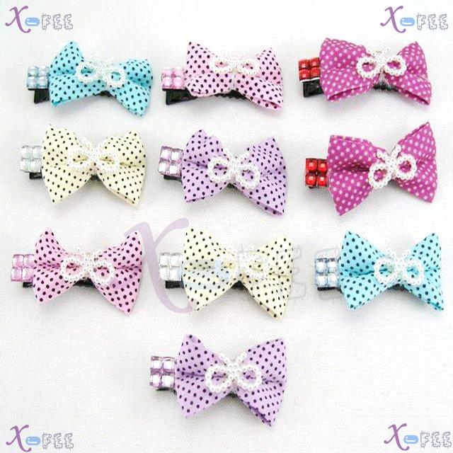 fjpf00013 Girl 5 Pairs Bowknot Fashion Jewelry NEW Wholesale 10 PCS Hair Clips Barrettes 2