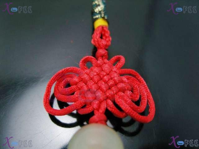 gj00014 Chinese Cultures Charm Lucky Portrait Jade Crafts Red Tassel Knot Charm Pendant 4