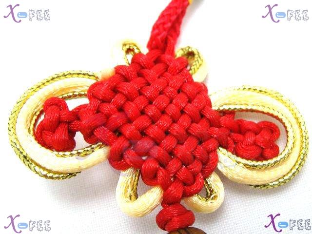 gj00017 Chinese Collection Ornament Red Lucky Craftworks Wood Tassel Knot Charm Pendant 2
