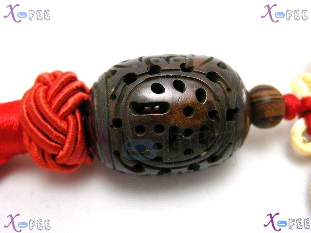 gj00017 Chinese Collection Ornament Red Lucky Craftworks Wood Tassel Knot Charm Pendant 3