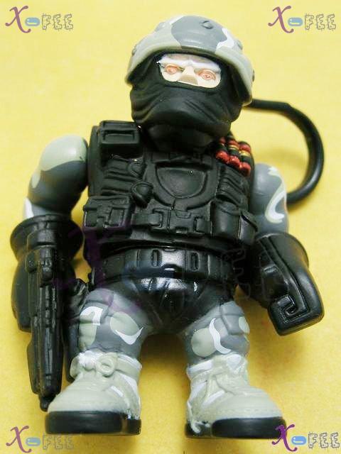 gj00034 New Cultures Tolls Craft Movable Special Armed Police Man Silica Gel Toy Pendant 3