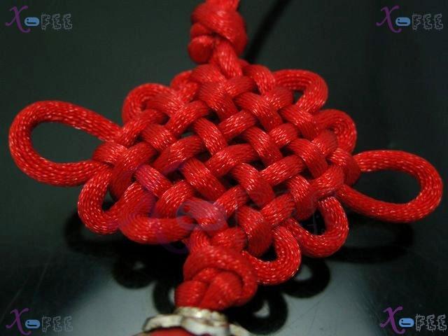 gj00048 Hot Red Chinese Knot Ornament Charm Crafts Hand-painted Pottery Car Deco Pendant 2