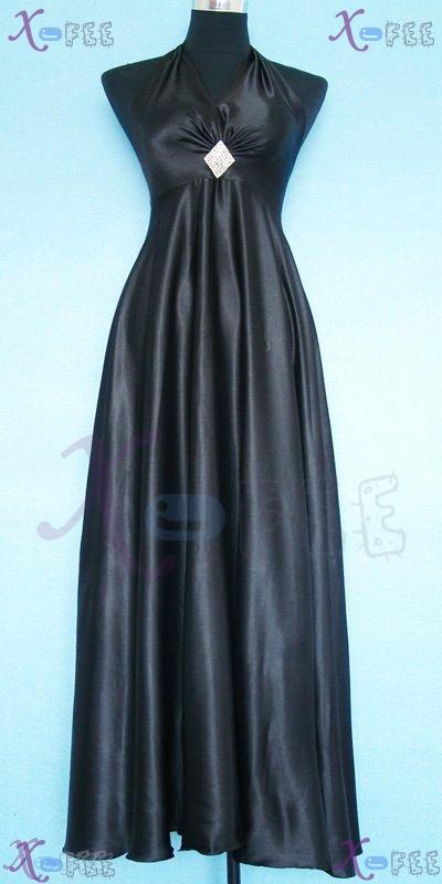 hspd00006 Cocktail Skirt Prom Party Halter Custom-Made Full Dress 1