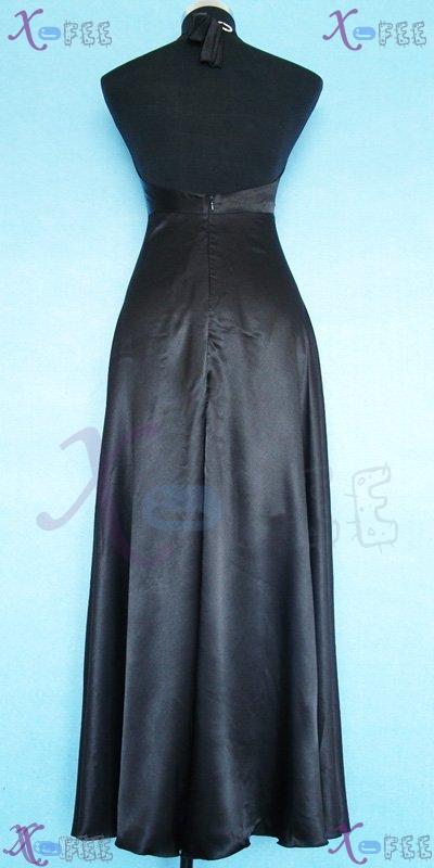 hspd00006 Cocktail Skirt Prom Party Halter Custom-Made Full Dress 3