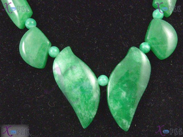 jmn00010 Fashion Jewelry Jade Beads Leaf Handmade Necklace 3