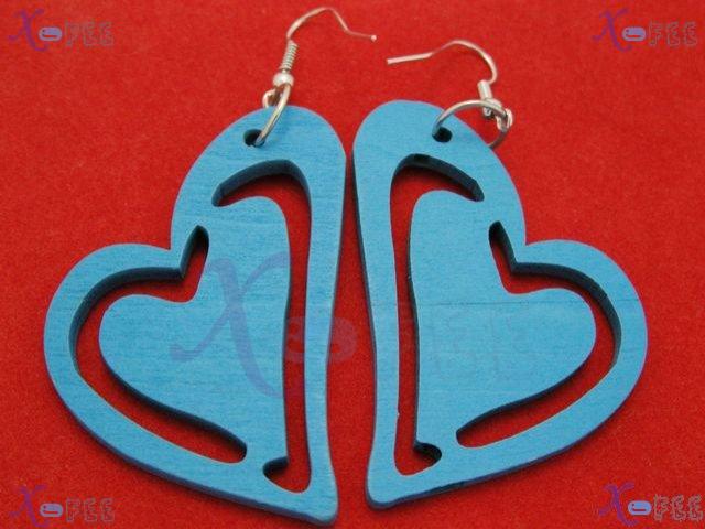 mteh00122 NEW Fashion Jewelry Crafts Blue Sweet Hearts 925 Sterling Silver Hook Earrings 4