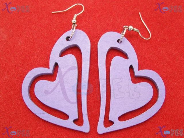 mteh00123 New Fashion Jewelry Lady Lavender Heart Shape 925 Sterling Silver Hook Earrings 4