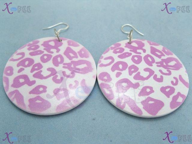mteh00167 Fashion Jewelry Crafts Purple Ladies Bohemia 925 Sterling Silver Hook Earrings 2