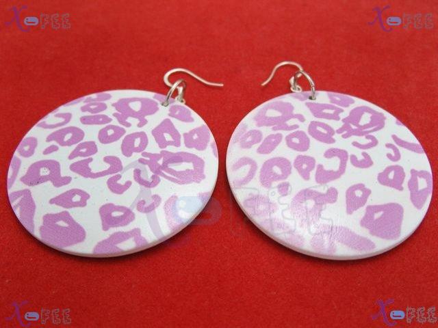 mteh00167 Fashion Jewelry Crafts Purple Ladies Bohemia 925 Sterling Silver Hook Earrings 3