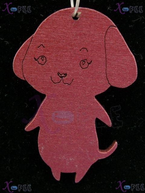mteh00293 Fashion Jewelry Woman WOOD Animal DOG Cartoon 925 Sterling Silver Hook Earrings 2