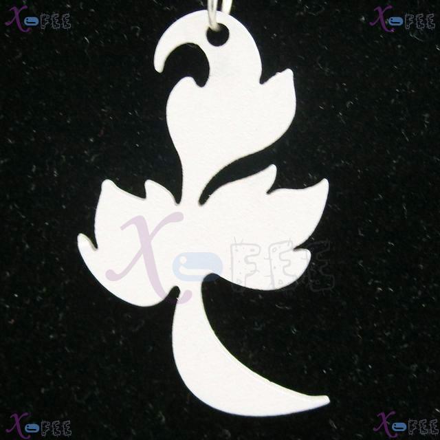 mteh00296 NEW Fashion Jewelry Crafts White Wooden Bird Women Stering Silver Hook Earrings 4