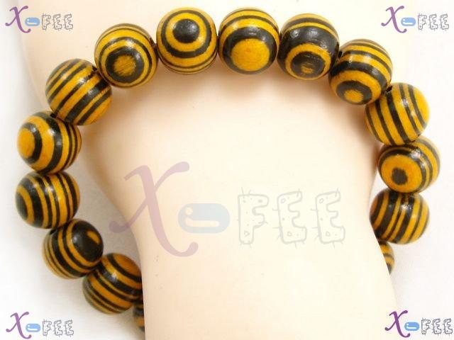 mtsl00023 NEW Religion Spirituality Buddha Eye Prayer Beads Stretch Wooden Amulet Bracelet 1