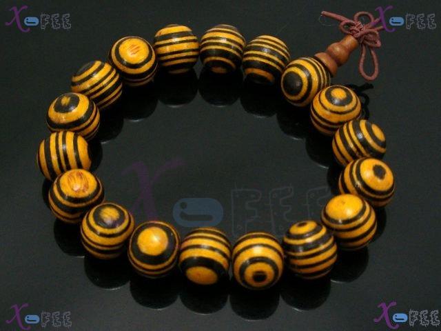 mtsl00023 NEW Religion Spirituality Buddha Eye Prayer Beads Stretch Wooden Amulet Bracelet 2
