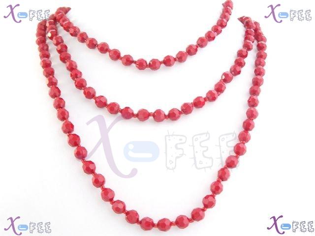 myxl00009 Crimson Fashion Jewelry 64inch Sweater Chain Acrylic Chinese Glittering Necklace 1