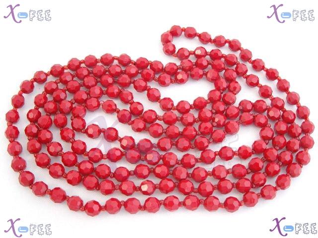 myxl00009 Crimson Fashion Jewelry 64inch Sweater Chain Acrylic Chinese Glittering Necklace 3