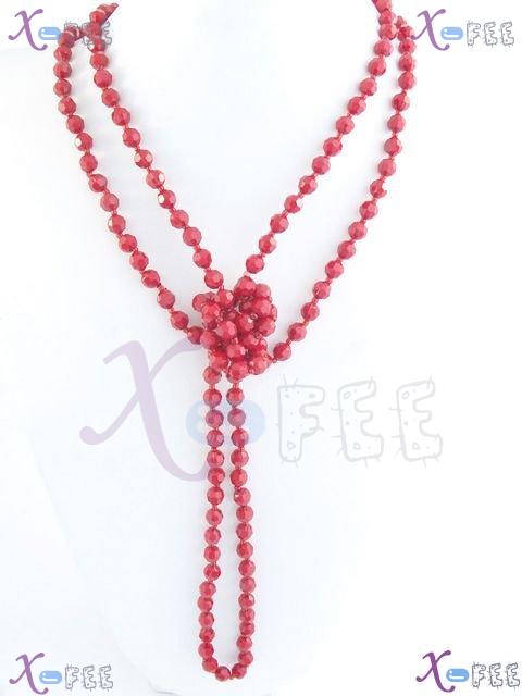 myxl00009 Crimson Fashion Jewelry 64inch Sweater Chain Acrylic Chinese Glittering Necklace 4