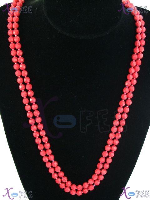 myxl00013 New Lady Jewelry Stylist 64 inch DeepPink Fashion Sweater Chain Acrylic Necklace 1