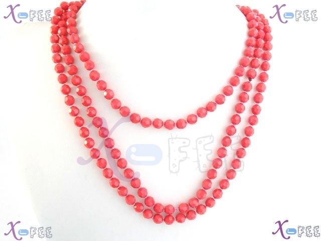 myxl00013 New Lady Jewelry Stylist 64 inch DeepPink Fashion Sweater Chain Acrylic Necklace 4
