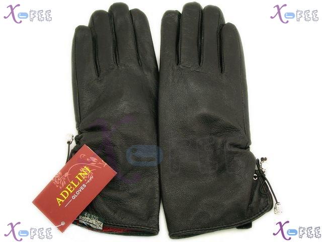 mzst00044 Women Accessory Sz6.5 Genuine Leather Fashion Warm Mittens Bowknot Winter Gloves 4