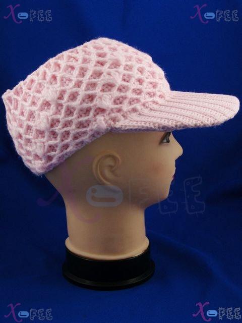 mzst00151 Mode Pink Woman Clothing Accessory Warm Fashion Knit Winter Visor Cap Sport Hat 3
