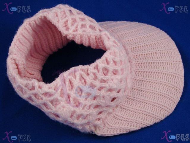 mzst00151 Mode Pink Woman Clothing Accessory Warm Fashion Knit Winter Visor Cap Sport Hat 4