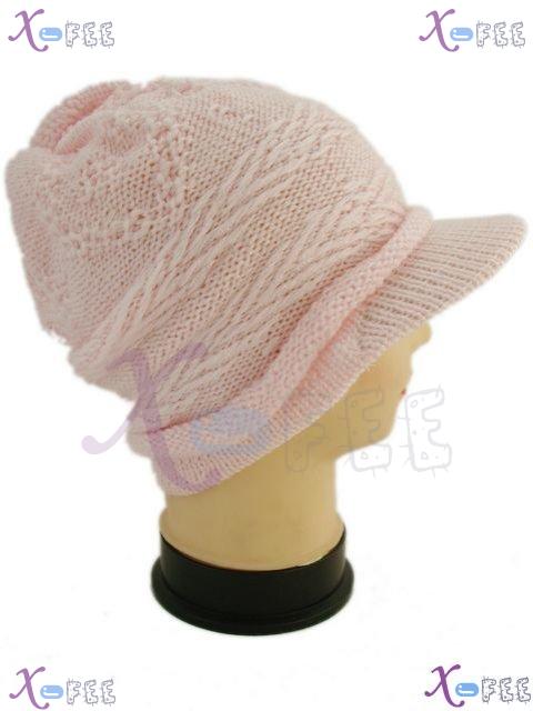 mzst00160 New Pink Fashion Woman Accessory Wool Soft Dress Winter Warm Cap Beret Visor Hat 3