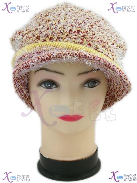 mzst00194 Red Khaki Fashion Knitted Woman Accessory Beanie Knit Winter Warm Cap Visor Hat 1