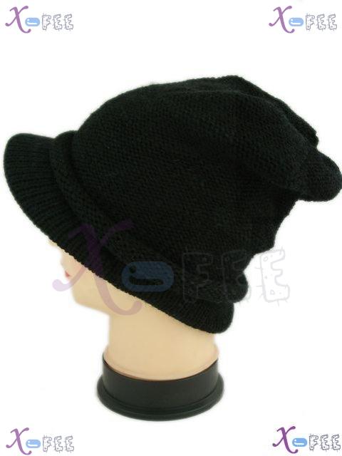 mzst00197 Mode Black Collection Woman Accessory Collection Warm Knit Winter Cap Beret Hat 3