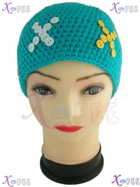 mzst00204 Green Collection Woman Accessory Collection Beanie Knit Buttons Winter Cap Hat 1