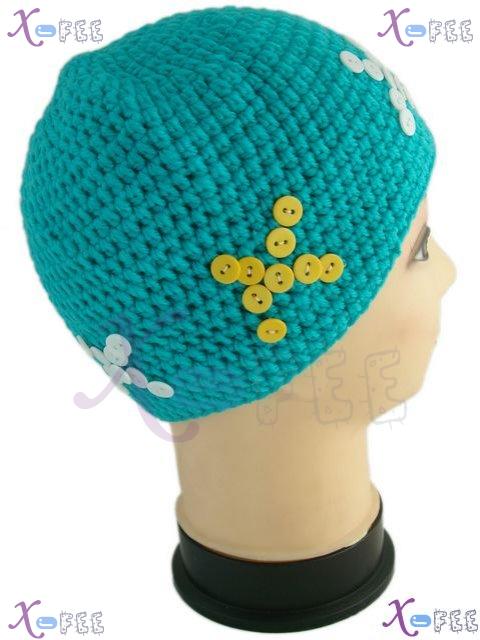 mzst00204 Green Collection Woman Accessory Collection Beanie Knit Buttons Winter Cap Hat 3