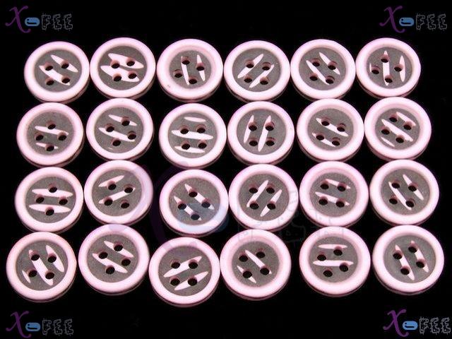 nkpf00997 Wholesale Crafts Sewing Fabric Textile 24pcs Pink Four Holes 20L Resin Buttons 1