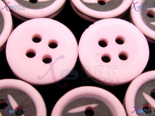 nkpf00997 Wholesale Crafts Sewing Fabric Textile 24pcs Pink Four Holes 20L Resin Buttons 3