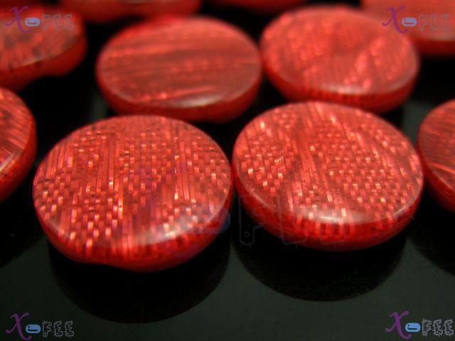 nkpf01003 Wholesale 24pcs Crafts Sewing Fabric Textile Red Patterns 20L Resin Buttons 1
