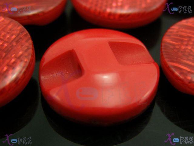 nkpf01003 Wholesale 24pcs Crafts Sewing Fabric Textile Red Patterns 20L Resin Buttons 2