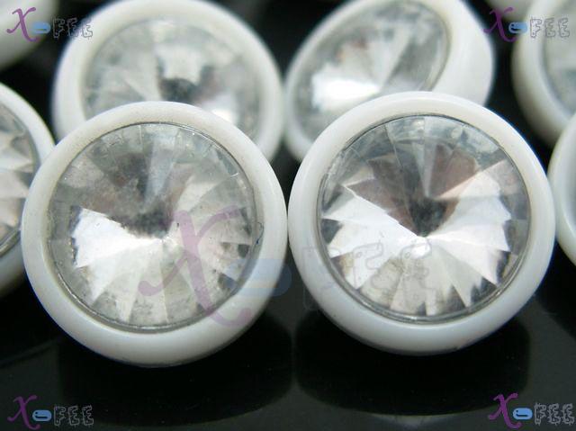 nkpf01014 Wholesale 24pcs Collection Fabric Textile Faux Diamond 18L Resin Crystal Buttons 1