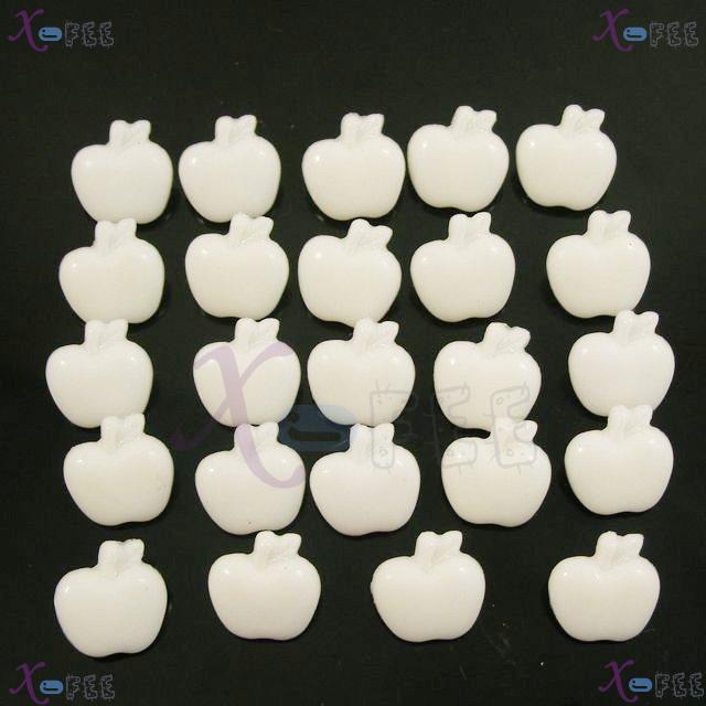 nkpf01111 Wholesale 24pcs Crafts Sewing Fabric Textile White Plastic Cute Child Buttons 3