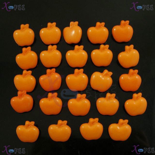 nkpf01113 Wholesale Crafts Sewing Fabric Textile Trend 24pcs Orange Apples Plastic Buttons 3