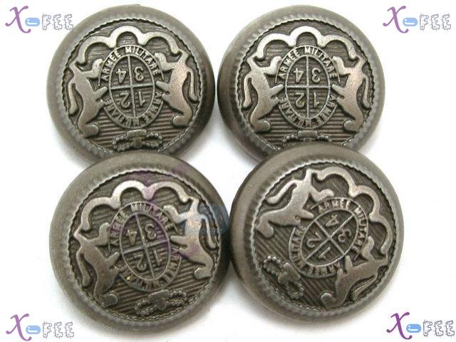 nkpf01148 40L Wholesale Lots 4pcs Royal Lion Arabic numerals Costume Metal China Buttons 3