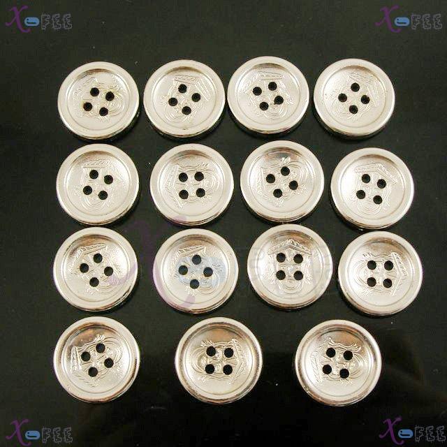 nkpf01153 Wholesale Crafts Sewing Fagric Textile 15pcs Shining Silver Head 34L Buttons 3