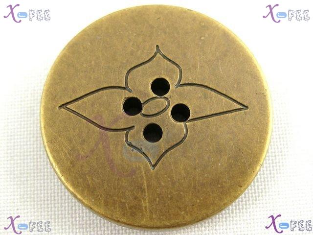 nkpf01172 Wholesale 6pcs Collectibles Sewing Fabric Trend Flower 48L Copper Color  Buttons 1
