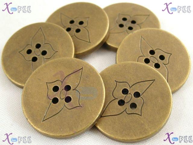 nkpf01172 Wholesale 6pcs Collectibles Sewing Fabric Trend Flower 48L Copper Color  Buttons 2