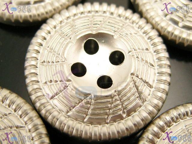 nkpf01178 Hot Wholesale Lots Crafts Sewing Fabric Textile 12pcs Shining Silver 34L Buttons 1